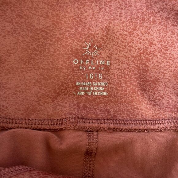 Offline By Aerie Women High Rise Faux Leather Leggings  L/G - Picture 6 of 12